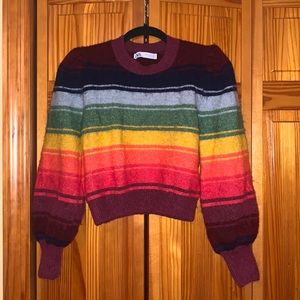 Zara rainbow stripe sweater